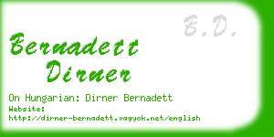 bernadett dirner business card